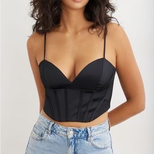 Dynamite satin corset top